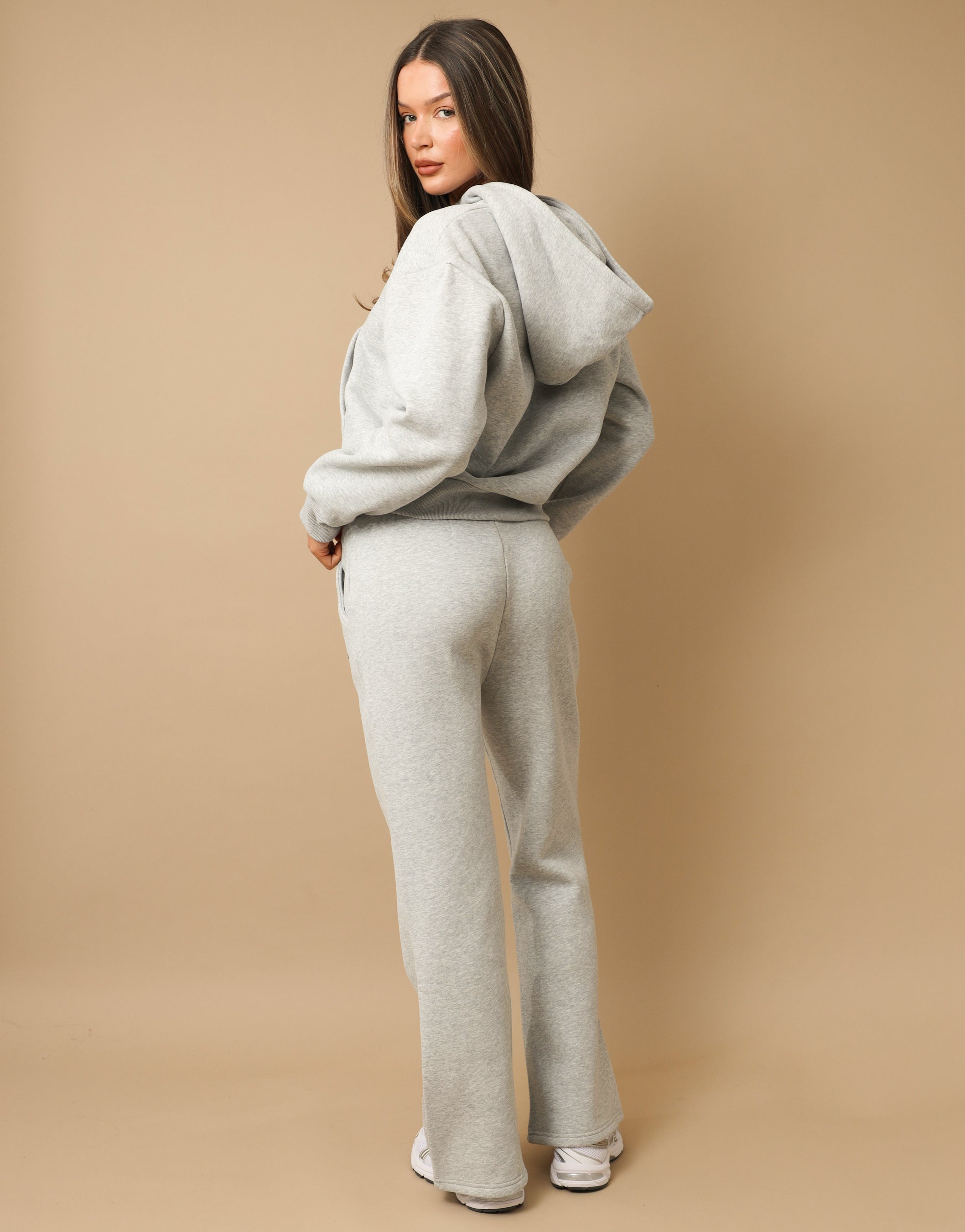 Nova Simmi Studios Essentials Zip Through Hoodie in Grey Marl