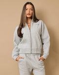 Nova Simmi Studios Essentials Zip Through Hoodie in Grey Marl