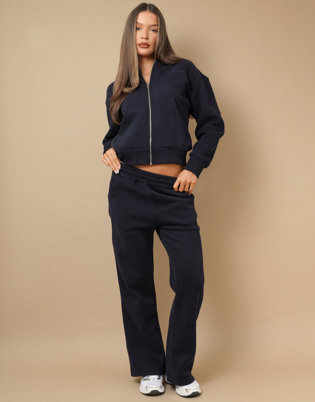 Nova Simmi Studios Essentials Zip Through Hoodie in Navy