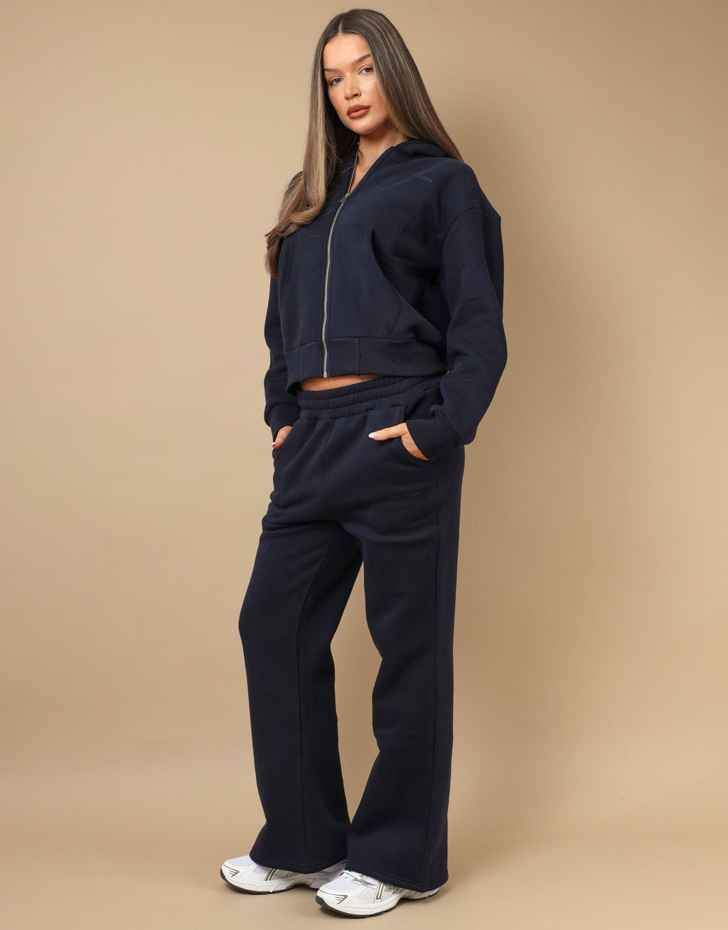 Nova Simmi Studios Essentials Zip Through Hoodie in Navy