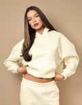 Maeve Simmi Studios Essentials Hoodie In Cream