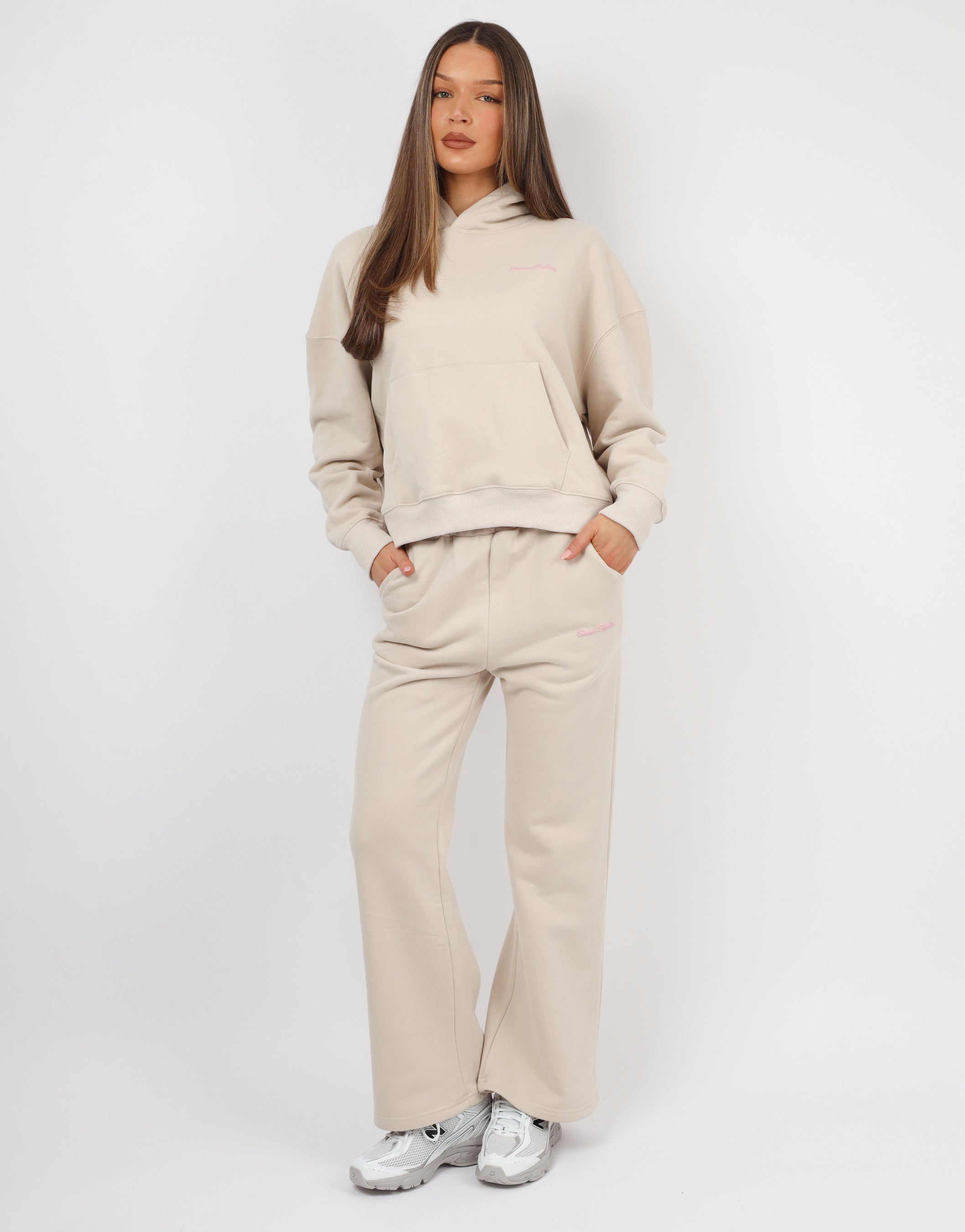 Marilyn Simmi Studios Bubble Print Hoodie In Beige