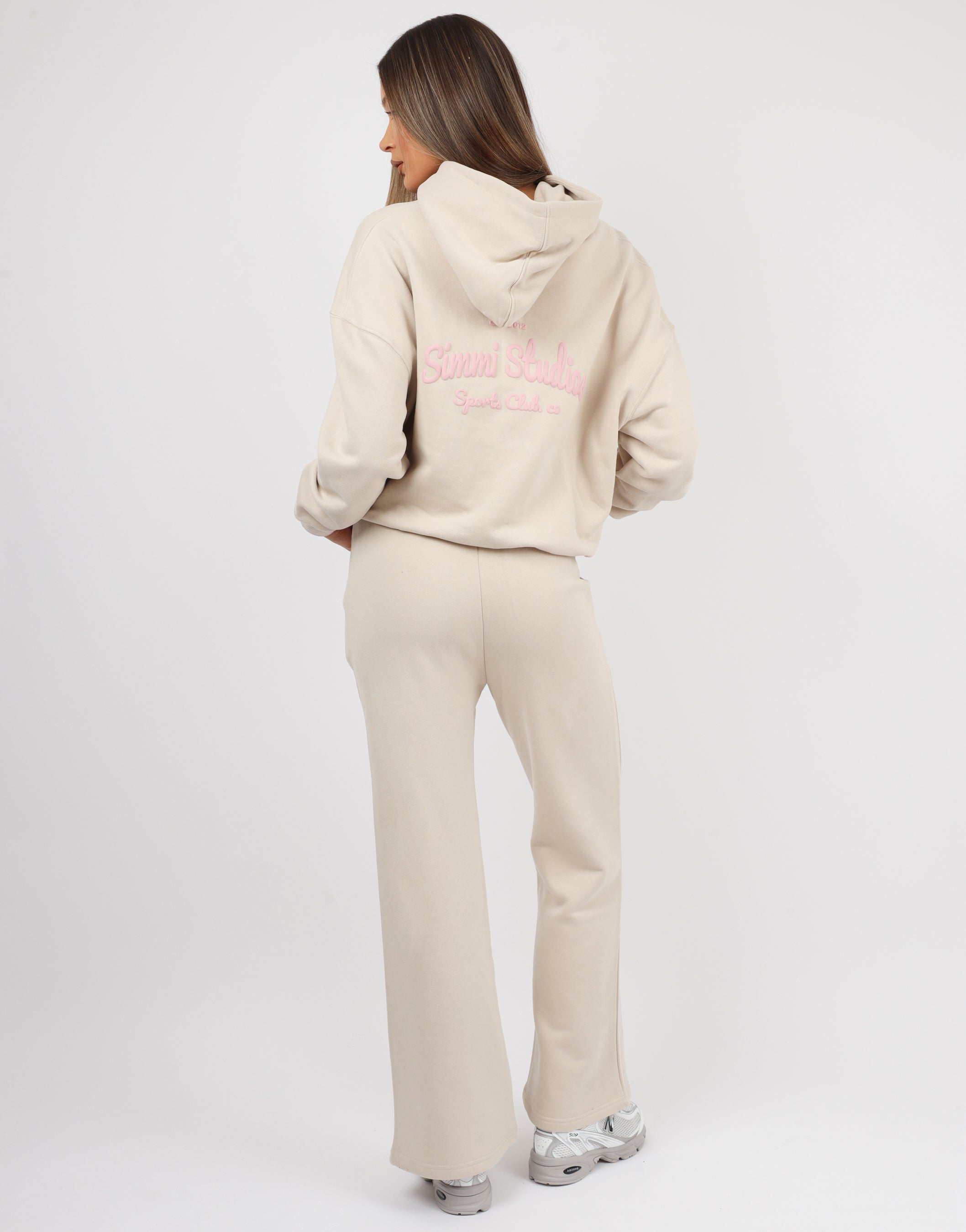 Marilyn Simmi Studios Bubble Print Hoodie In Beige