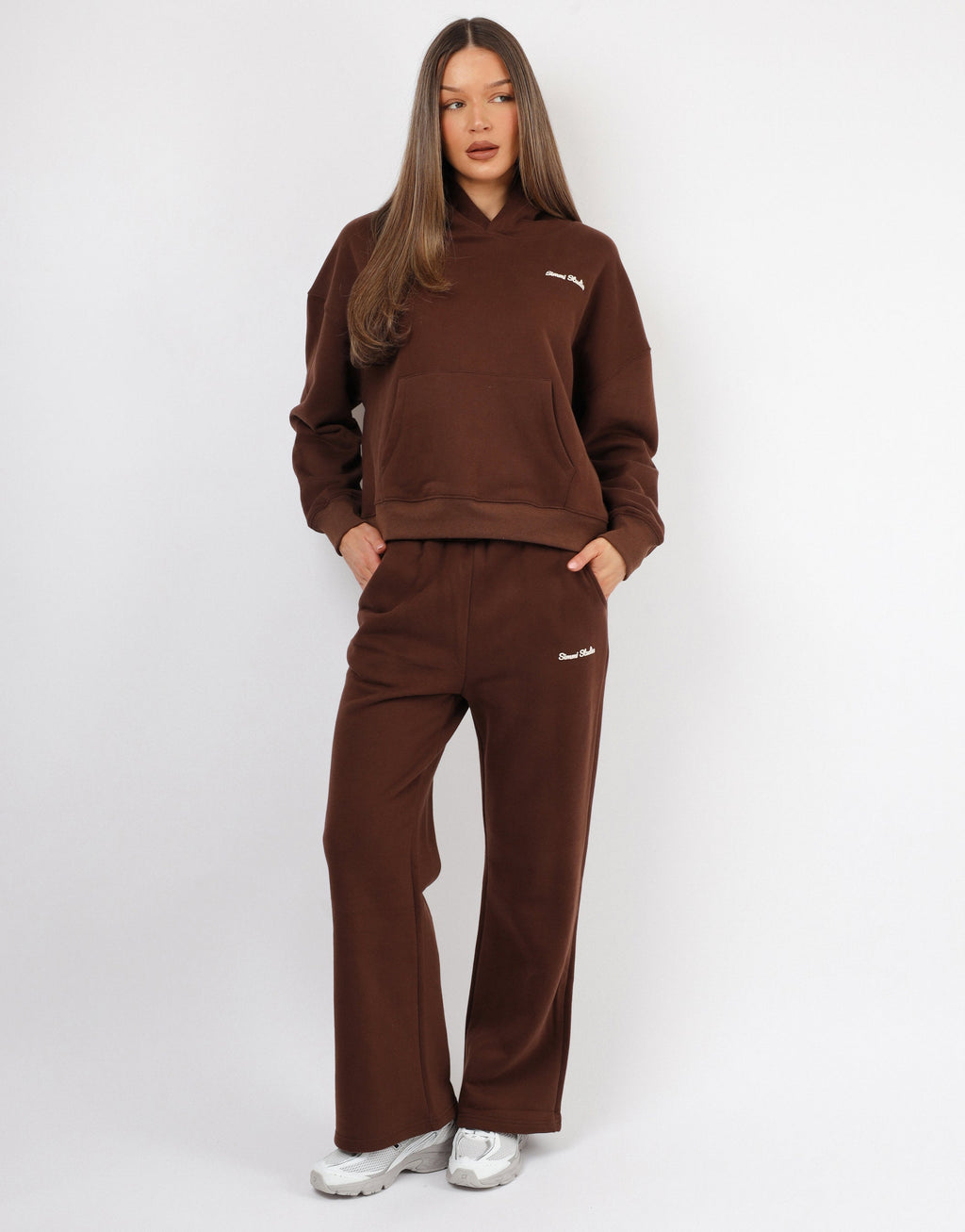 Marilyn Simmi Studios Bubble Print Hoodie In Brown