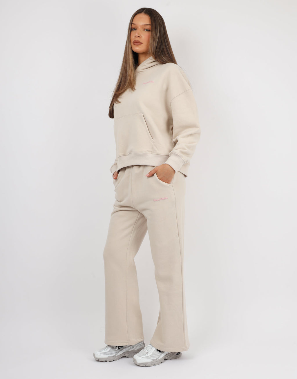Milan Simmi Studios Bubble Print Joggers In Beige