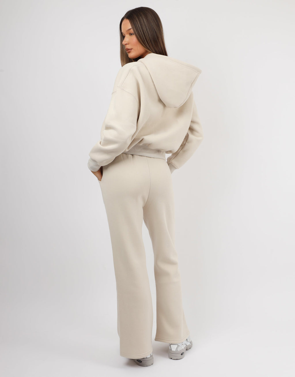 Maui Simmi Studios Essentials Zip Hoodie In Light Beige
