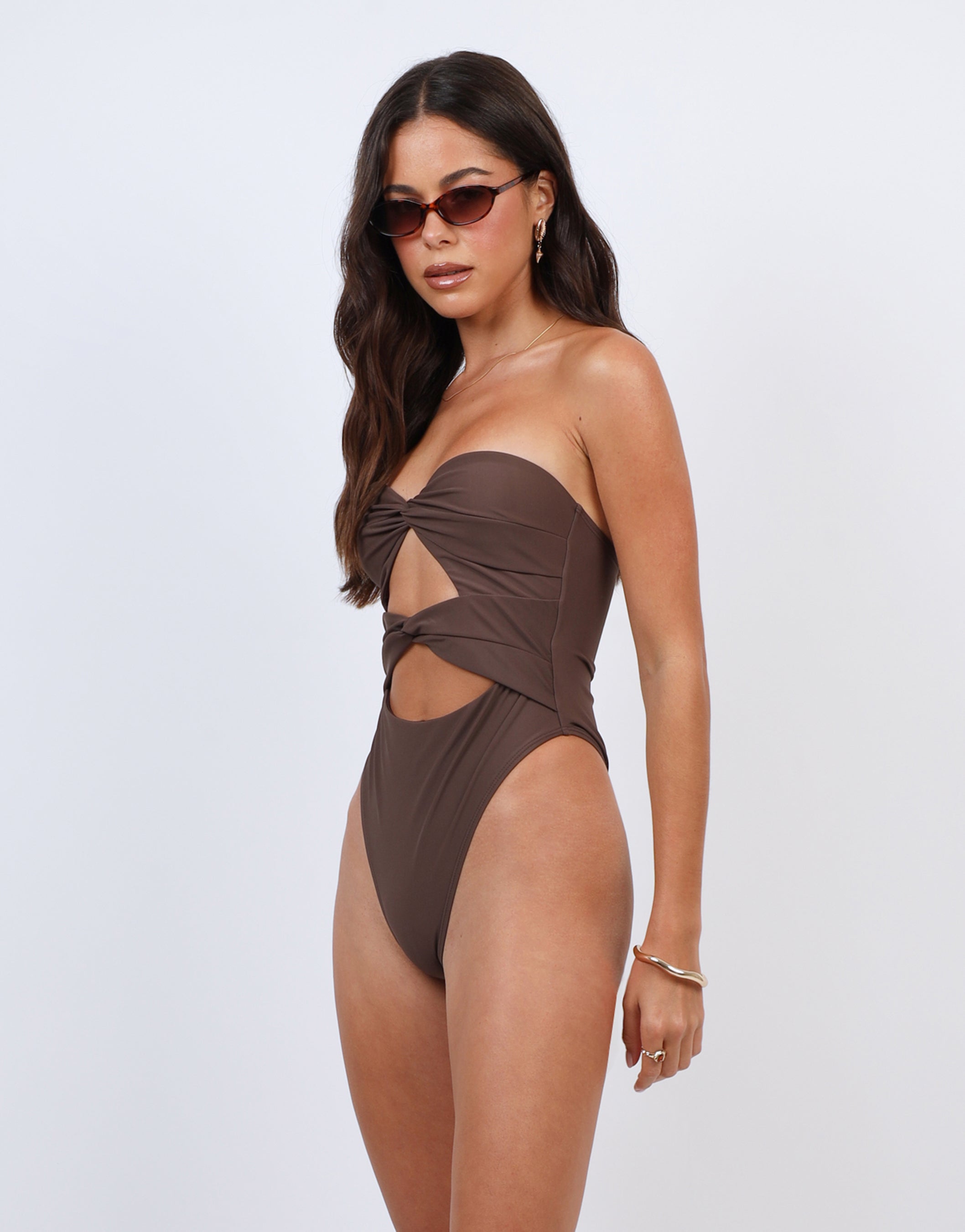 Rio Brown Knot Swimsuit