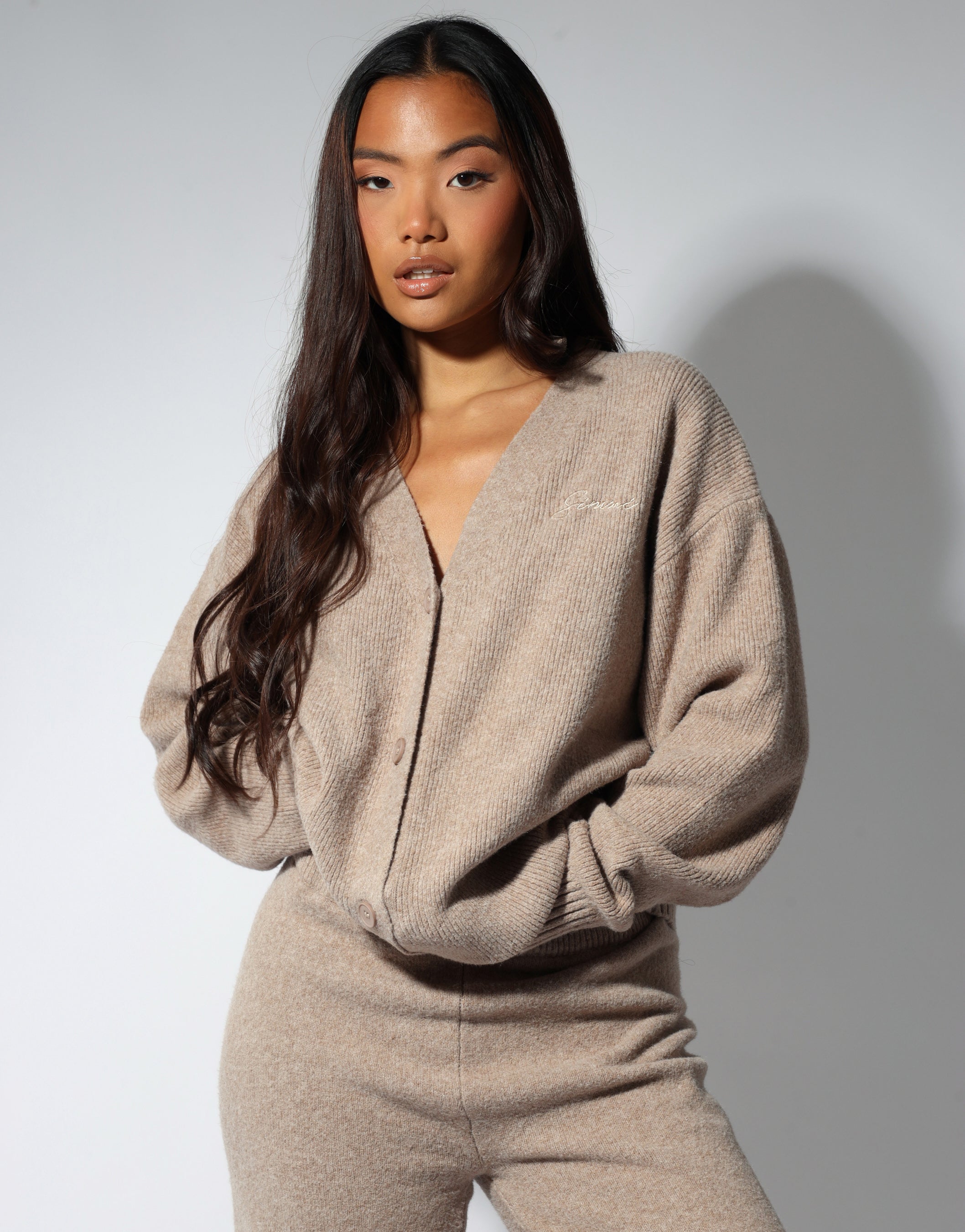 Alma Simmi studios soft touch cardigan in oatmeal