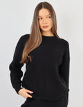 Faye Simmi studios soft touch crew neck in black