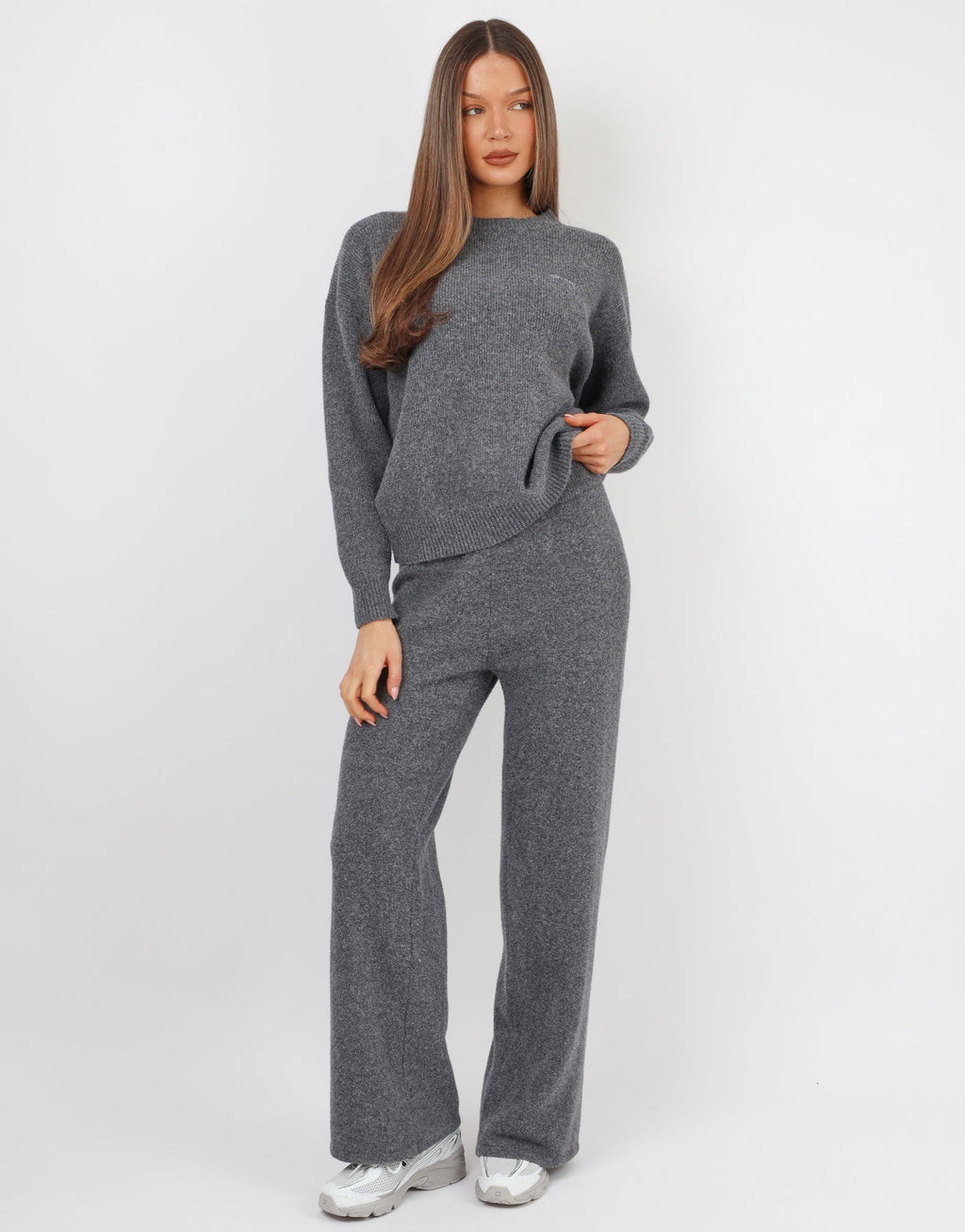 Faye Simmi studios soft touch crew neck in dark grey