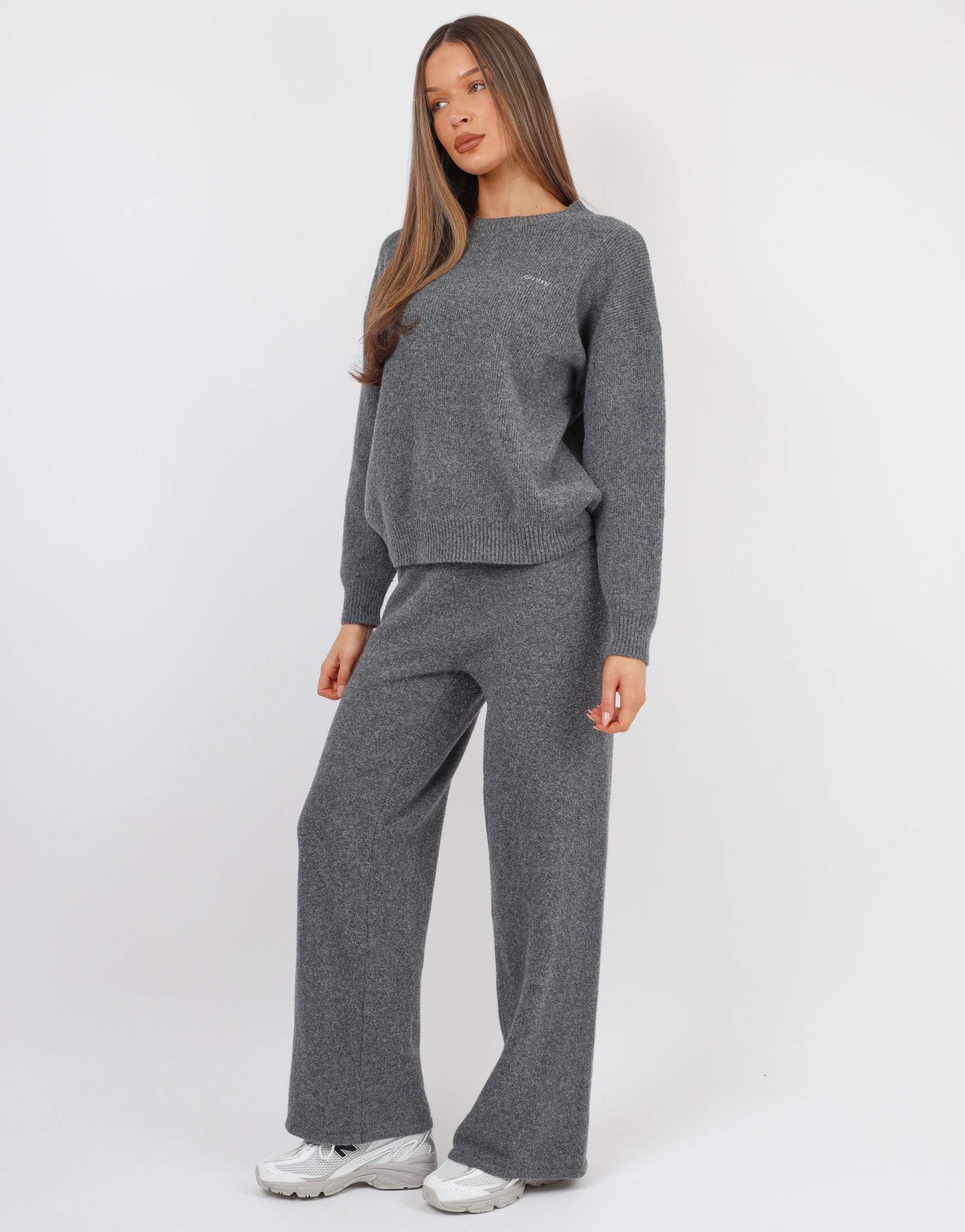 Faye Simmi studios soft touch crew neck in dark grey