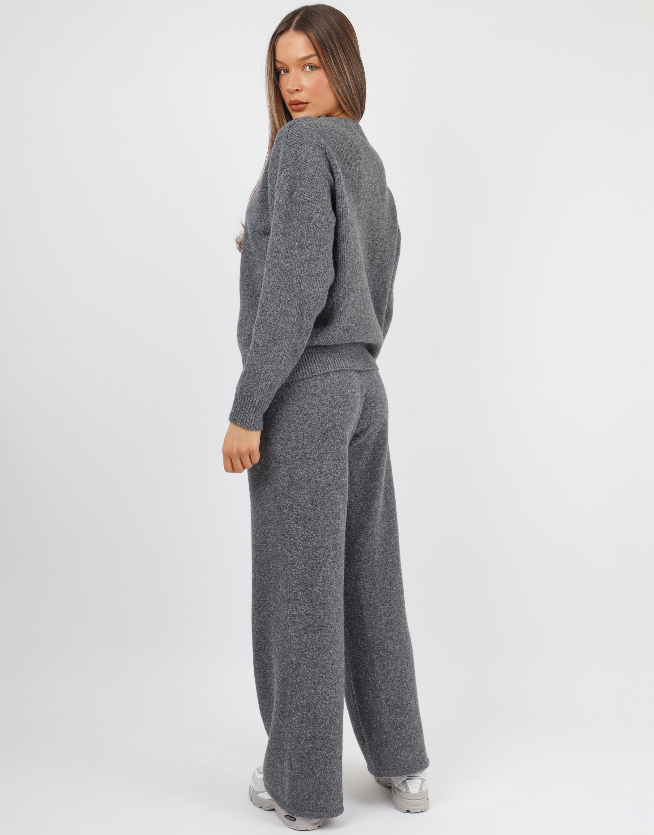 Faye Simmi studios soft touch crew neck in dark grey
