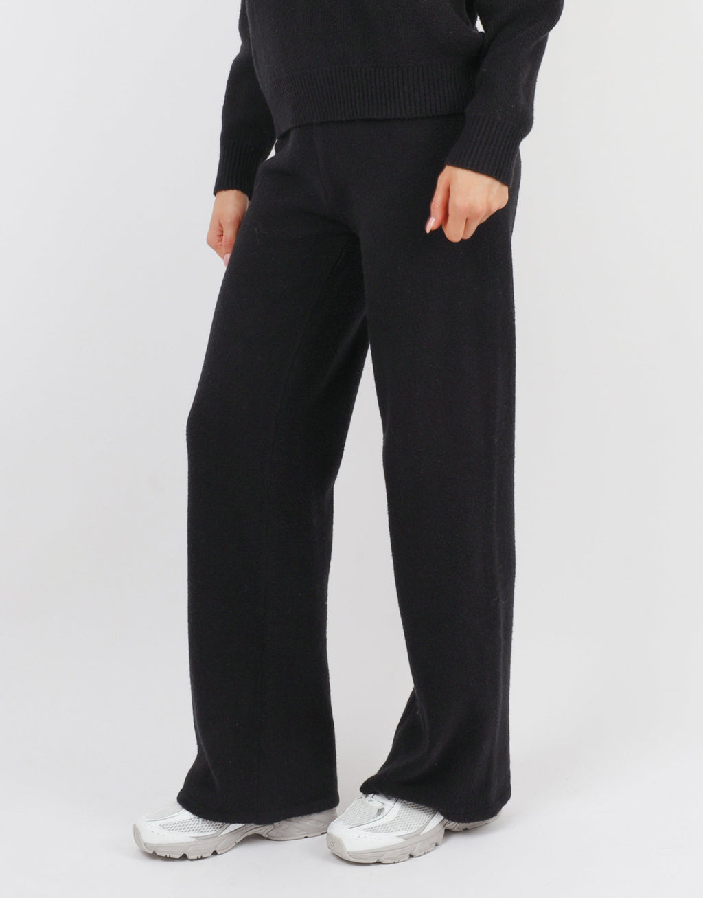Eve simmi studios soft touch wide leg trousers in black