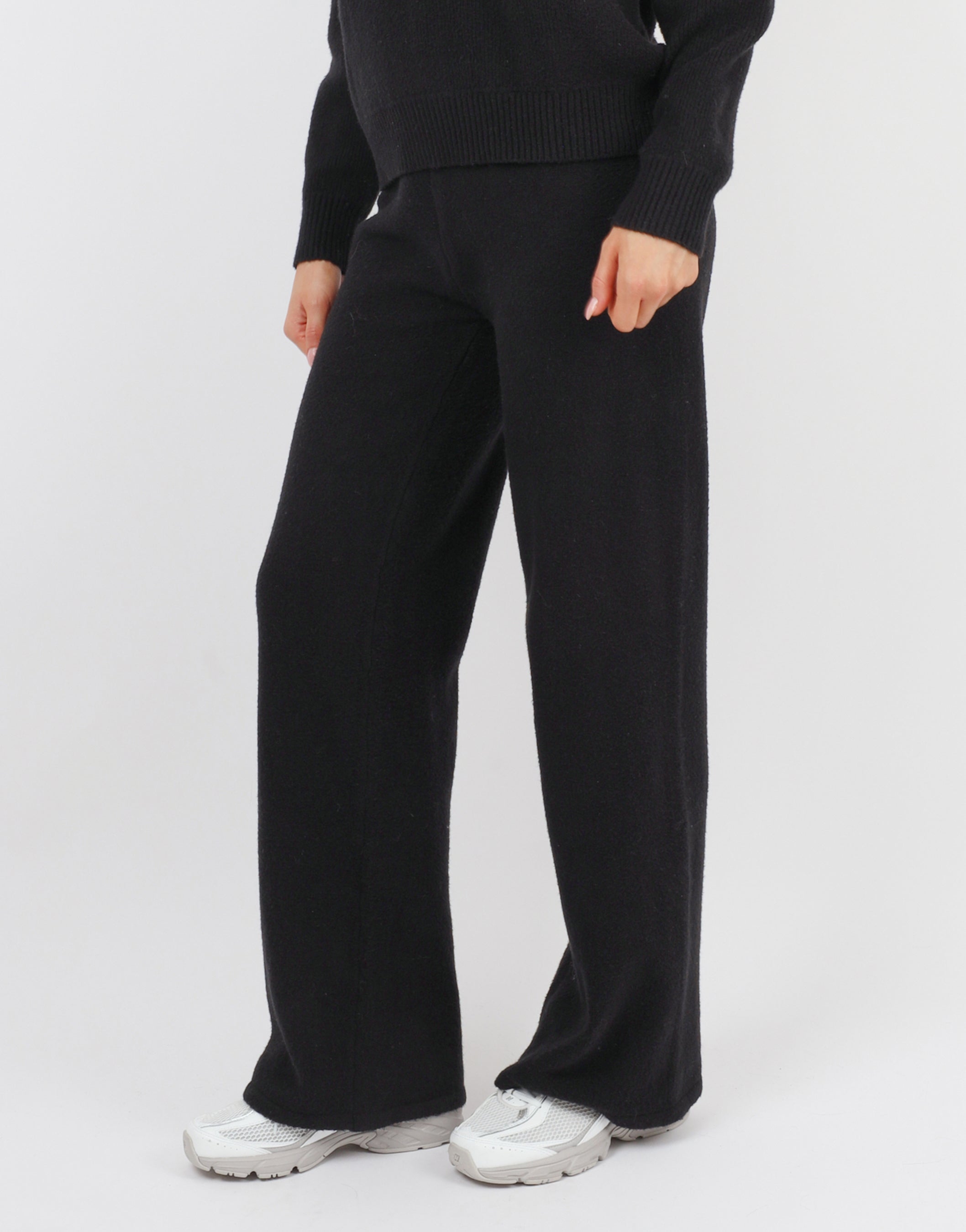 Eve simmi studios soft touch wide leg trousers in black