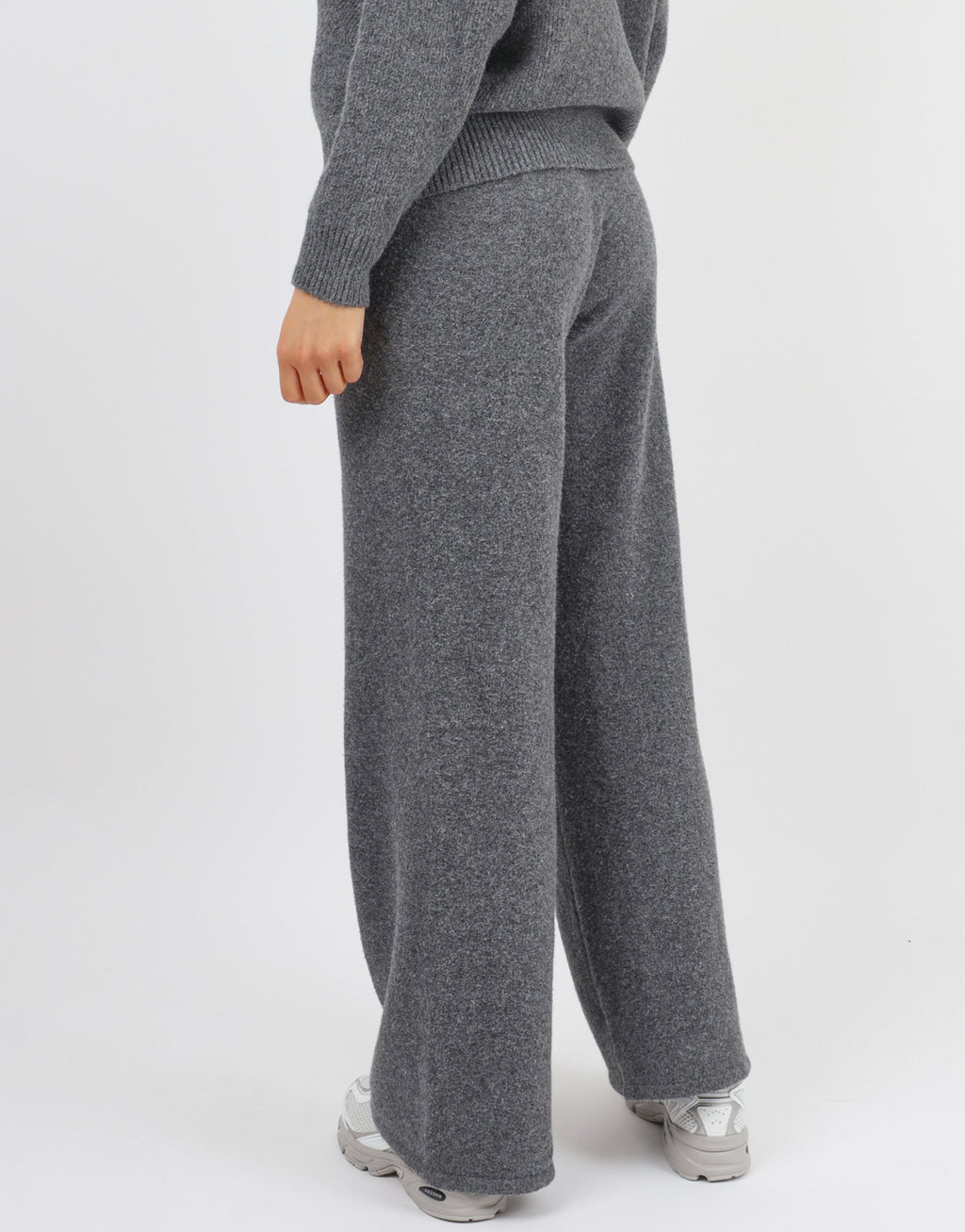 Eve Simmi studios soft touch wide leg trousers in dark grey