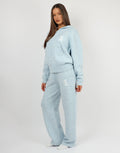 Romy Simmi Studios Chunky Knit Hoodie In Blue