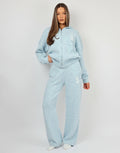 Romy Simmi Studios Chunky Knit Trousers in Blue