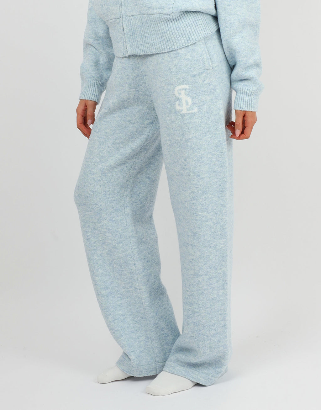Romy Simmi Studios Chunky Knit Trousers in Blue