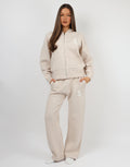 Romy Simmi Studios Chunky Knit Trousers In Cream