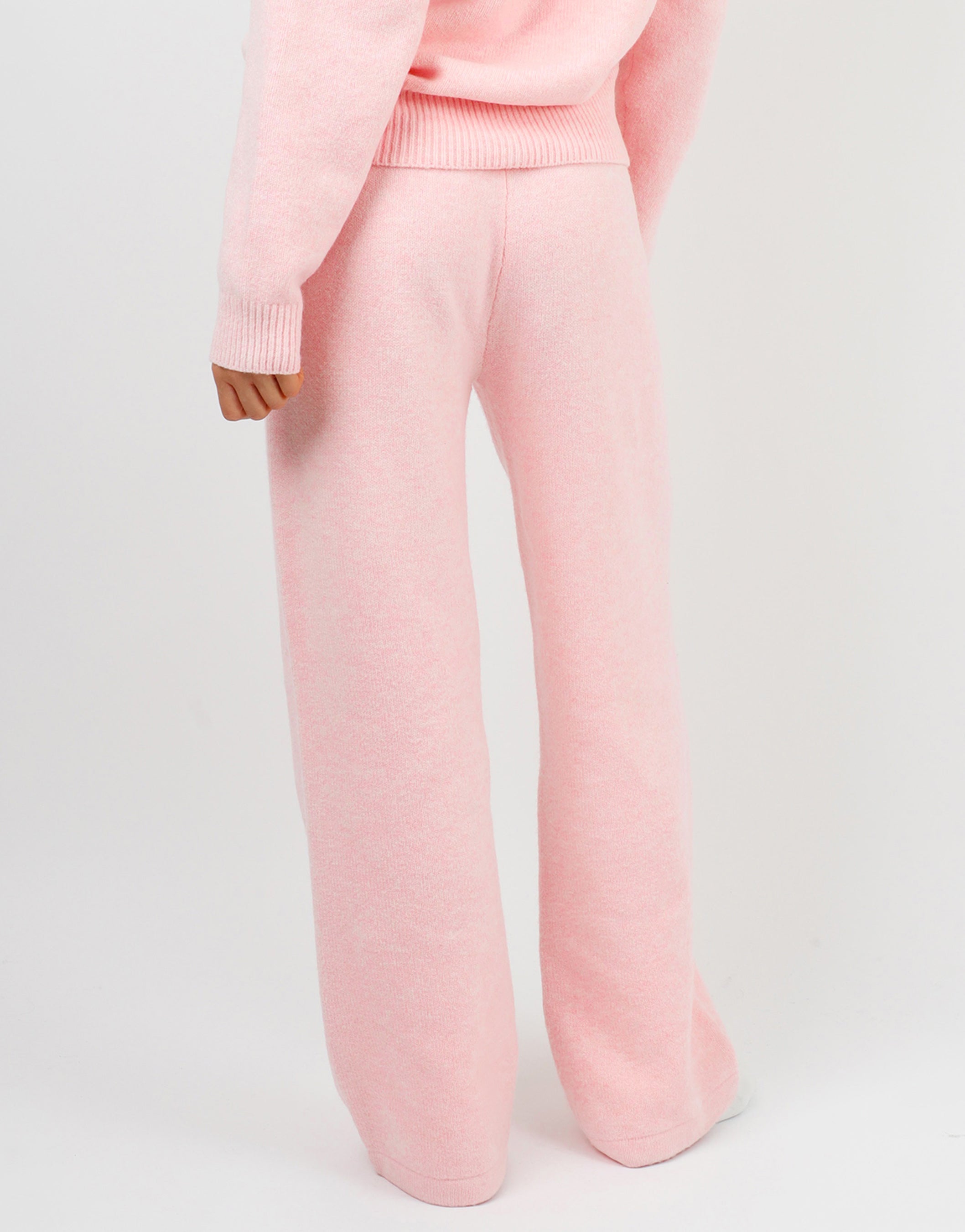 Romy Simmi Studios Chunky Knit Trousers In Pink