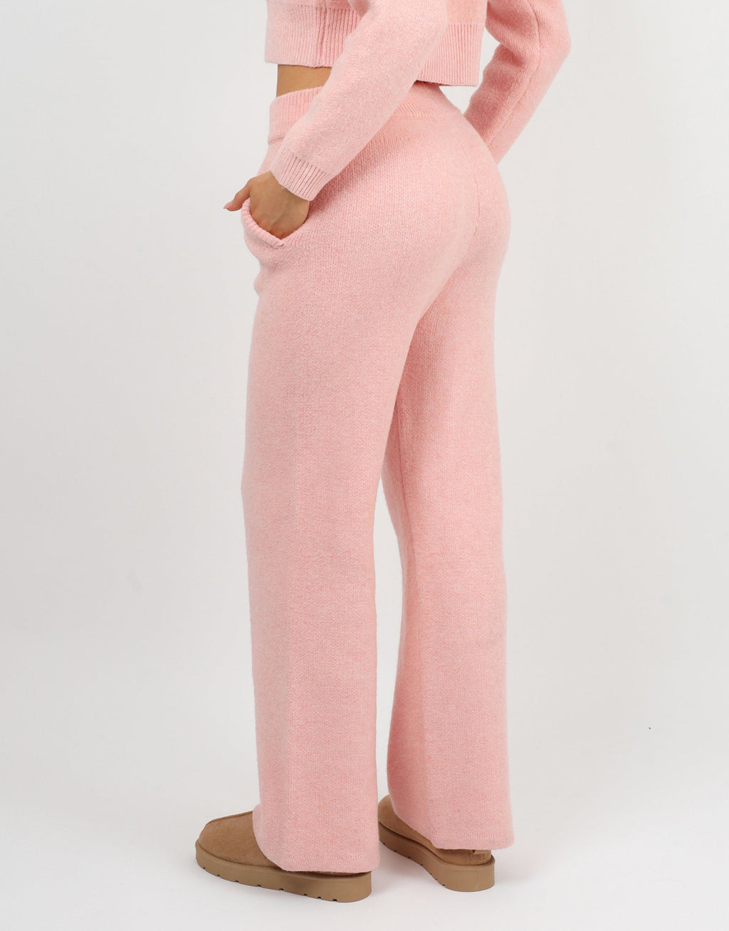 Caris Simmi Studios Knitted Trousers In Pink