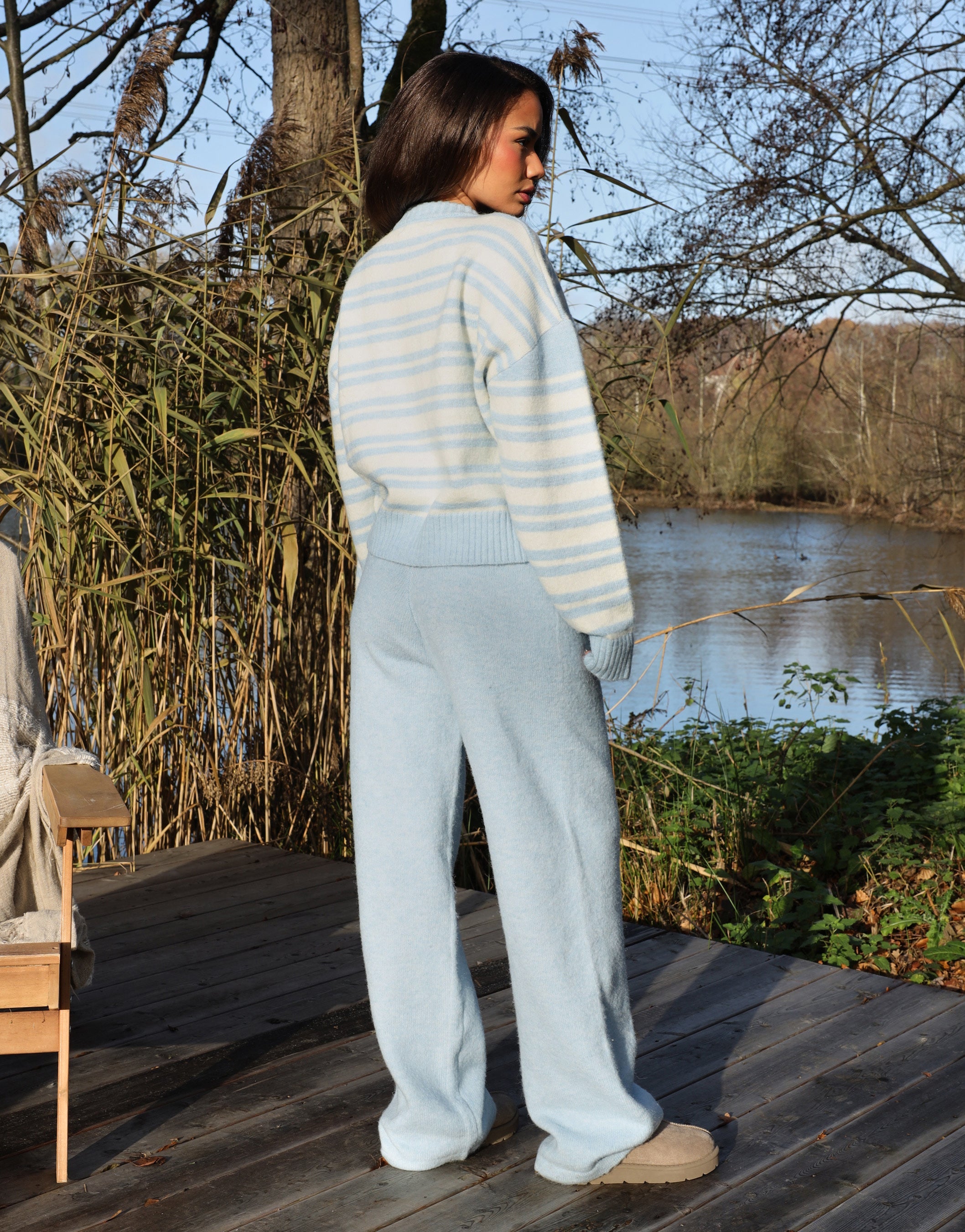 Bonnie Simmi Studio Stripe Cardigan in Blue