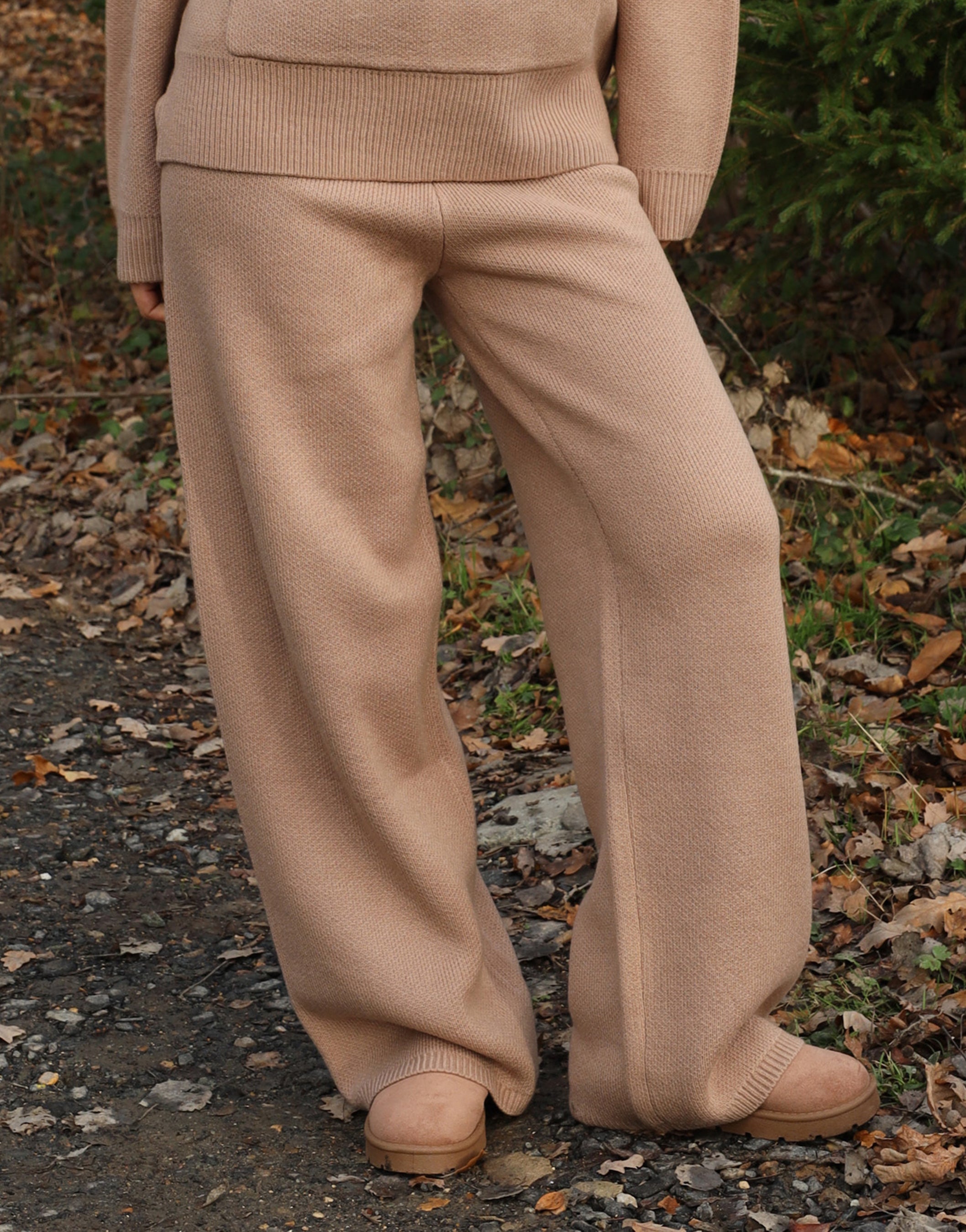 Freya Simmi Studios Heavy Knit Trousers In Mocha
