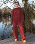 Sydney Simmi Studios Knitted Trousers In Burgundy