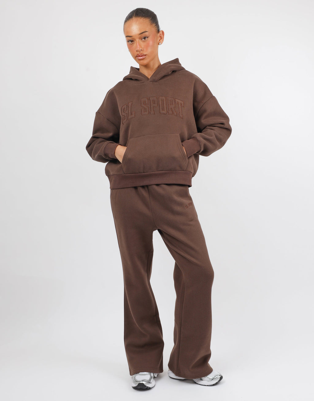 Mia Simmi Studios SL Sport Hoodie In Brown