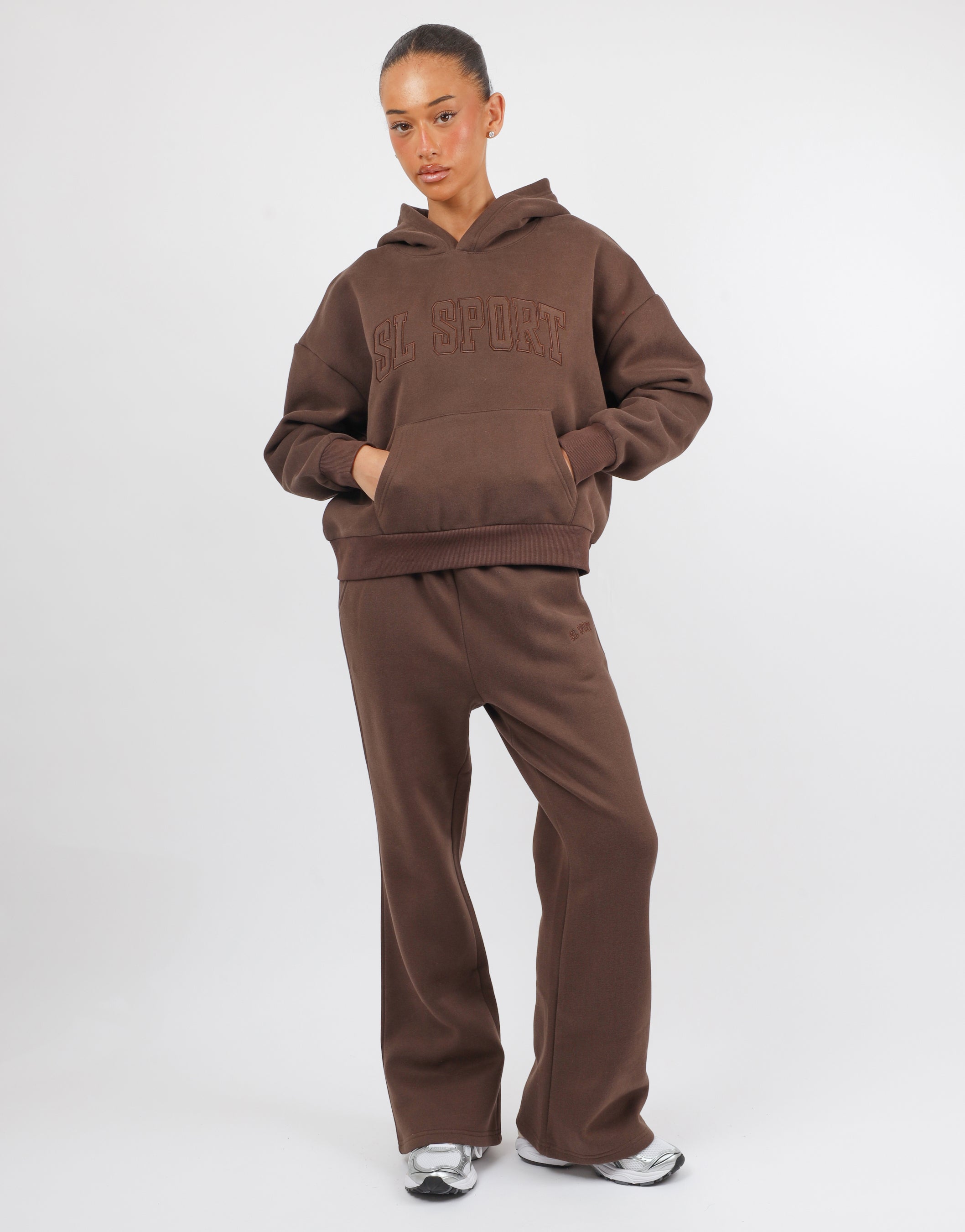 Mia Simmi Studios SL Sport Hoodie In Brown