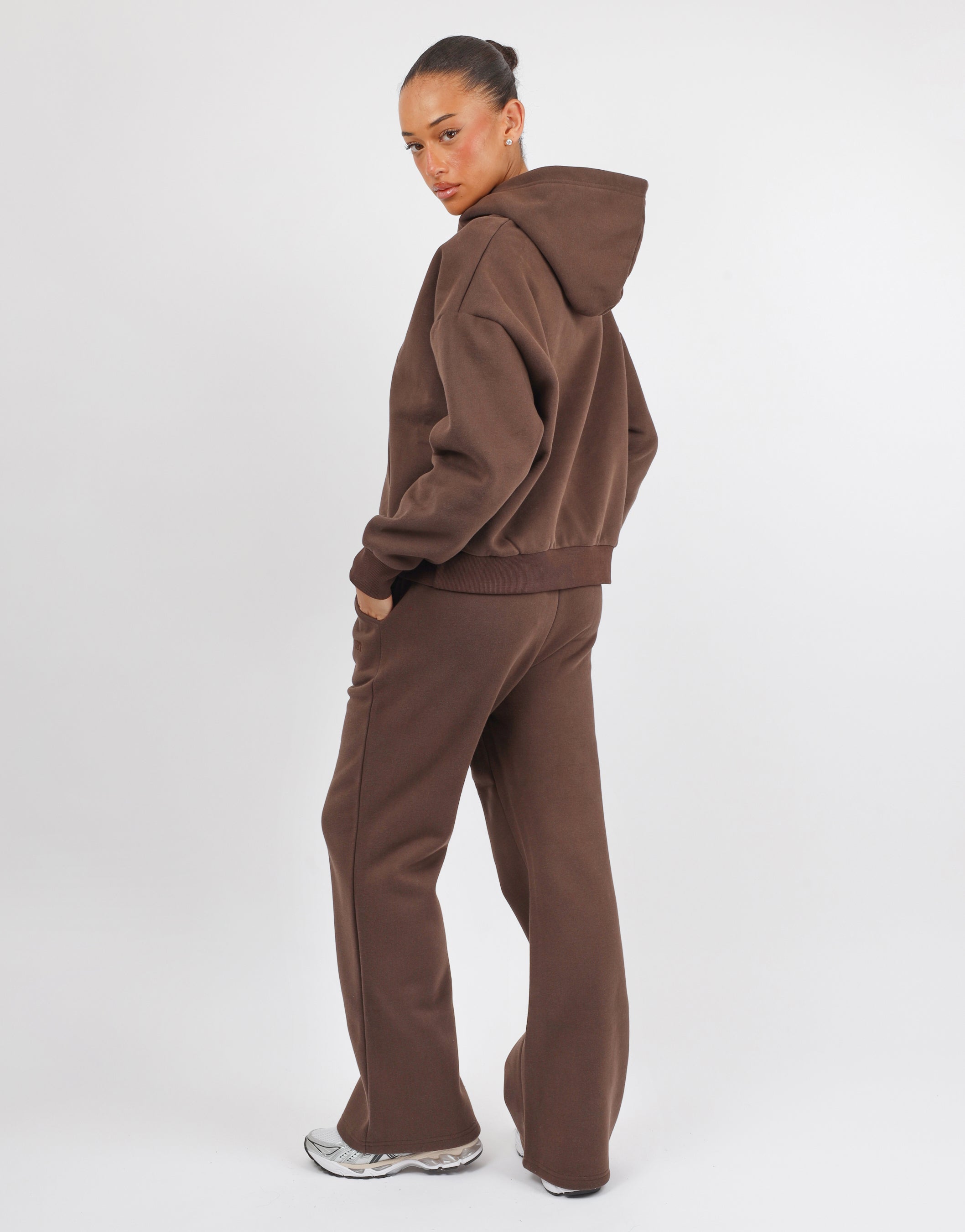 Mia Simmi Studios SL Sport Hoodie In Brown
