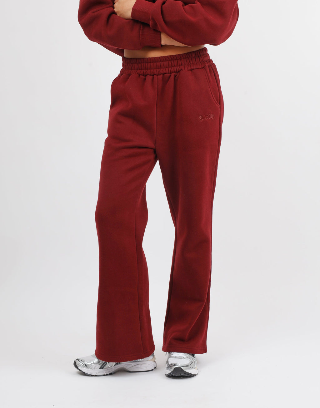 Myla Simmi Studios SL Sport Flared Joggers in Burgundy
