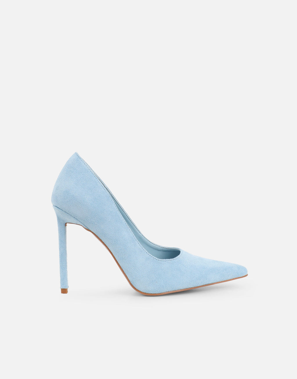Sid Light Blue Suede Court Shoes