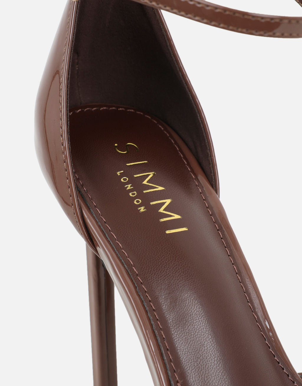 Erika Mocha Patent Court Shoes