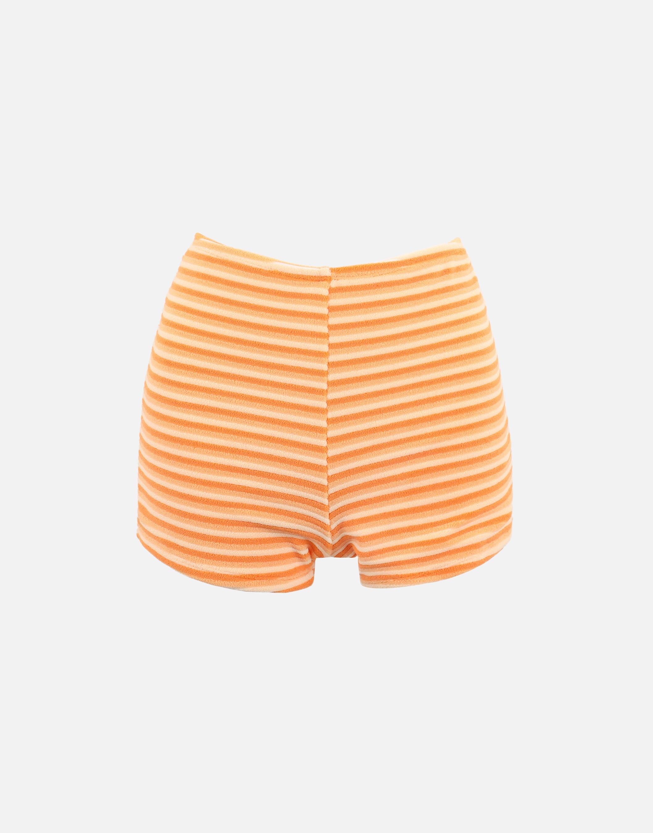 Shai Towelling Stripe Shorts In Orange