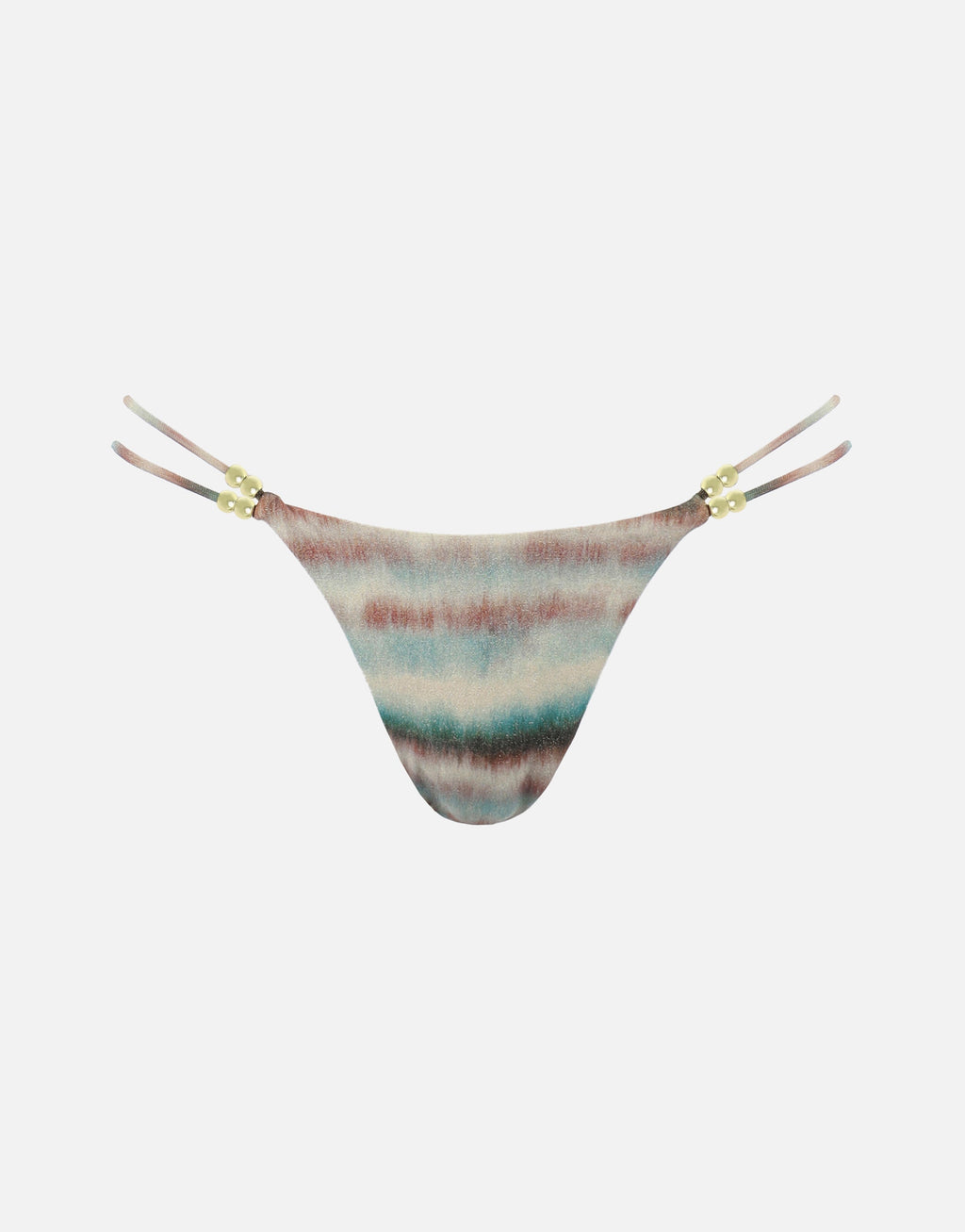 Jade Tie Dye Double Strap Bikini Bottoms In Multi