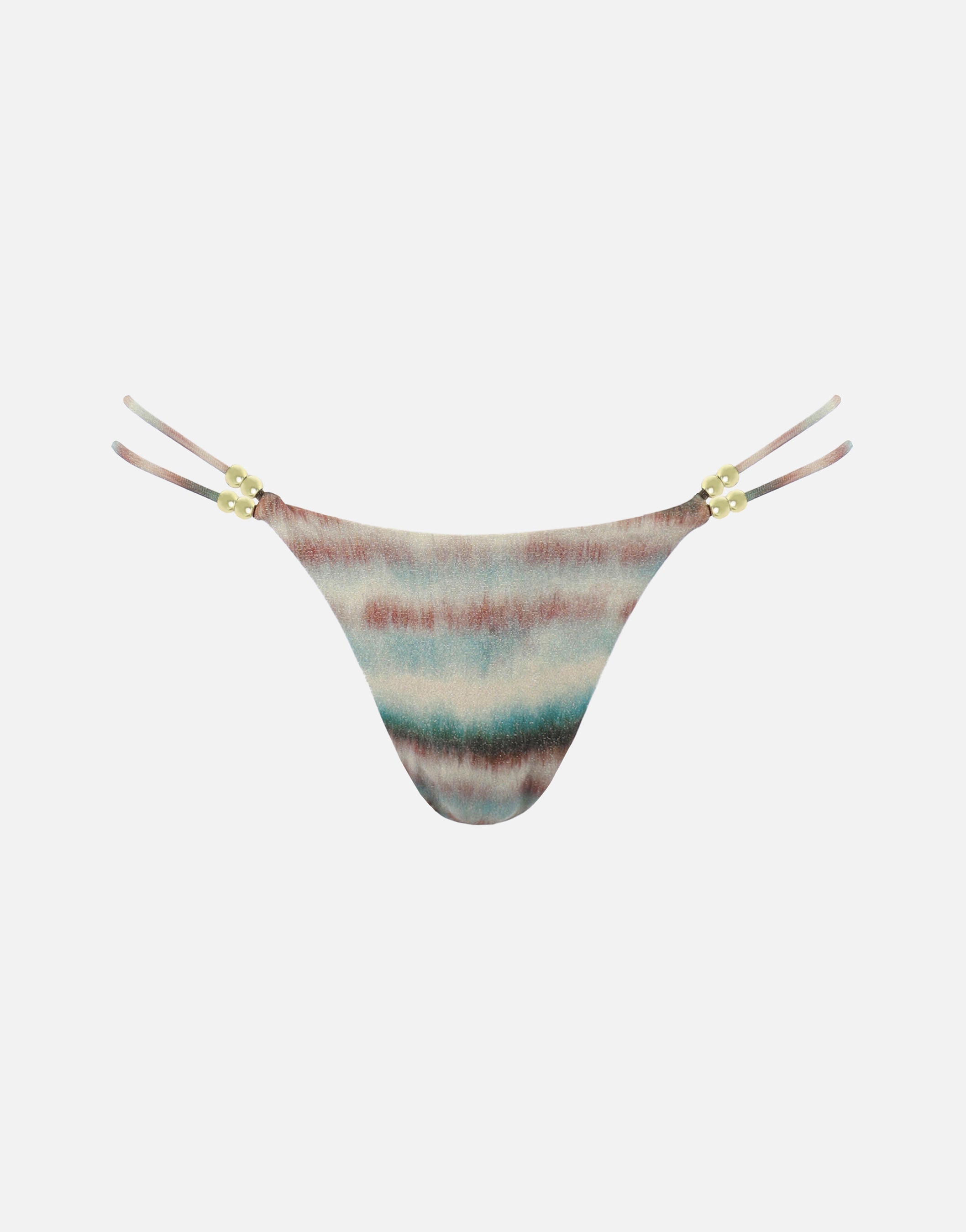 Jade Tie Dye Double Strap Bikini Bottoms In Multi