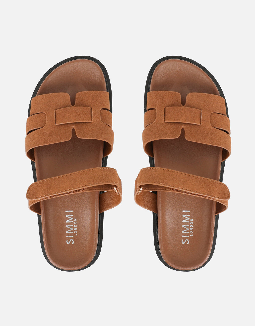 Adelle Tan Nubuck Chunky Footbed Slides