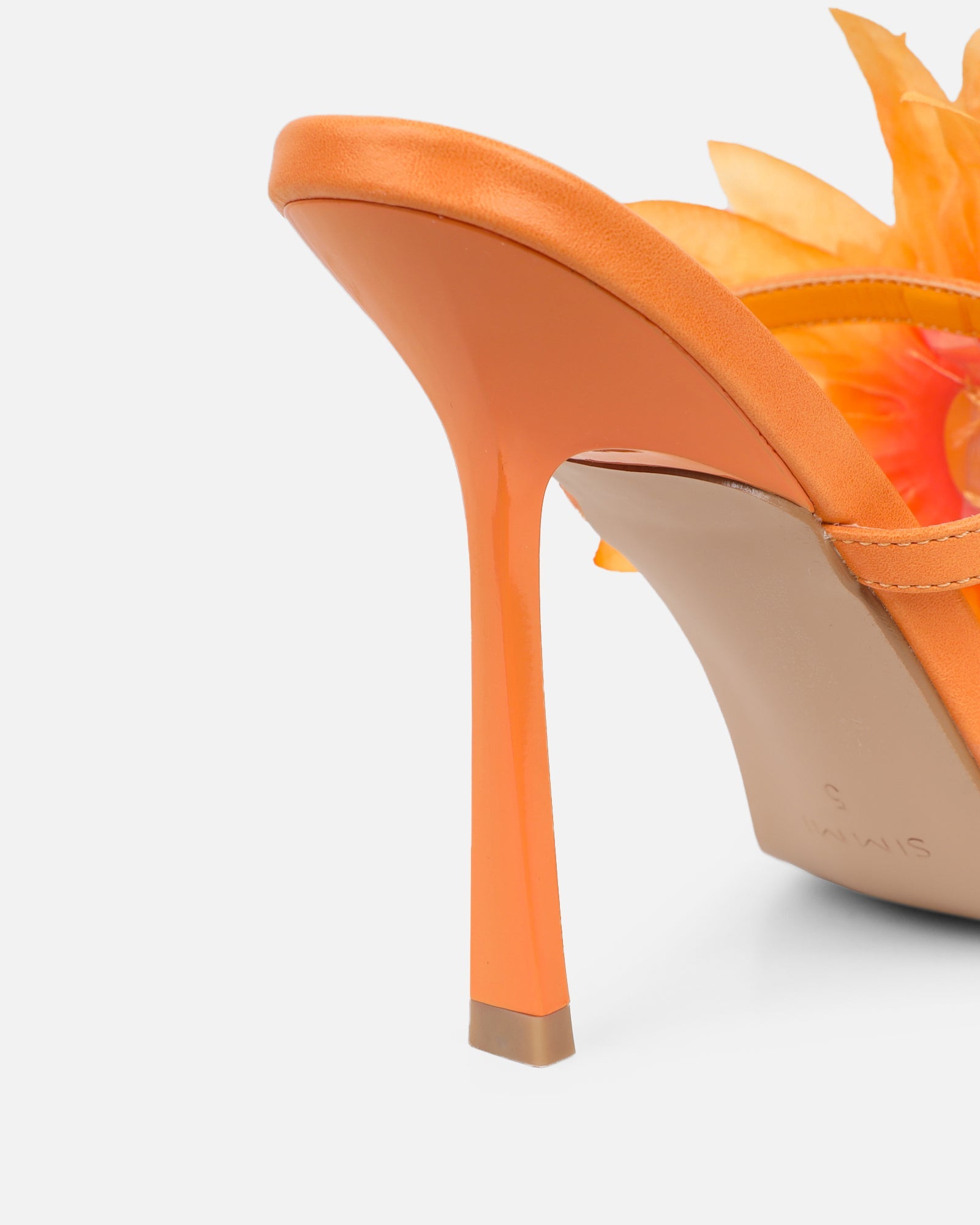 Vaughan Orange Flower Detail Mules