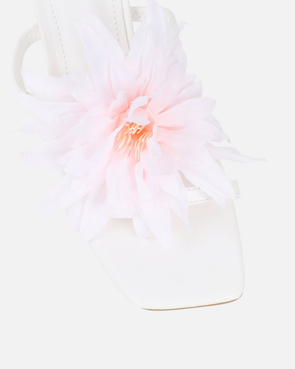 Vaughan White Flower Detail Mules