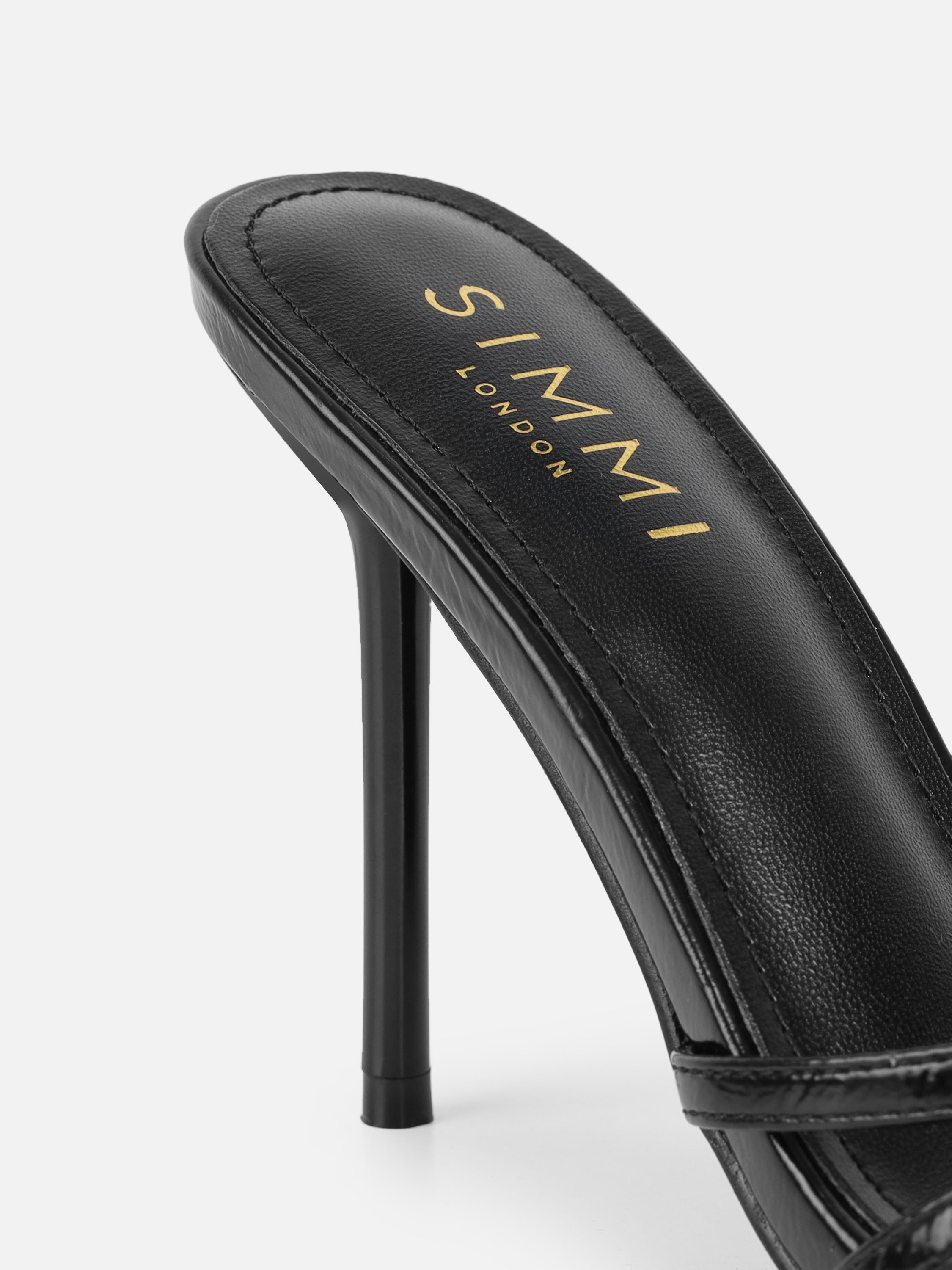 Vera Black Flower Detail Mules