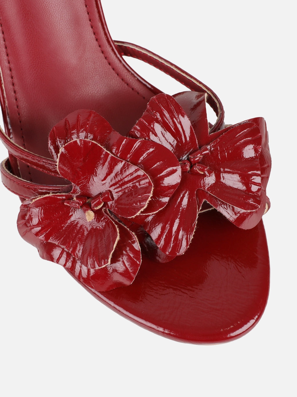 Vera Red Flower Detail Mules