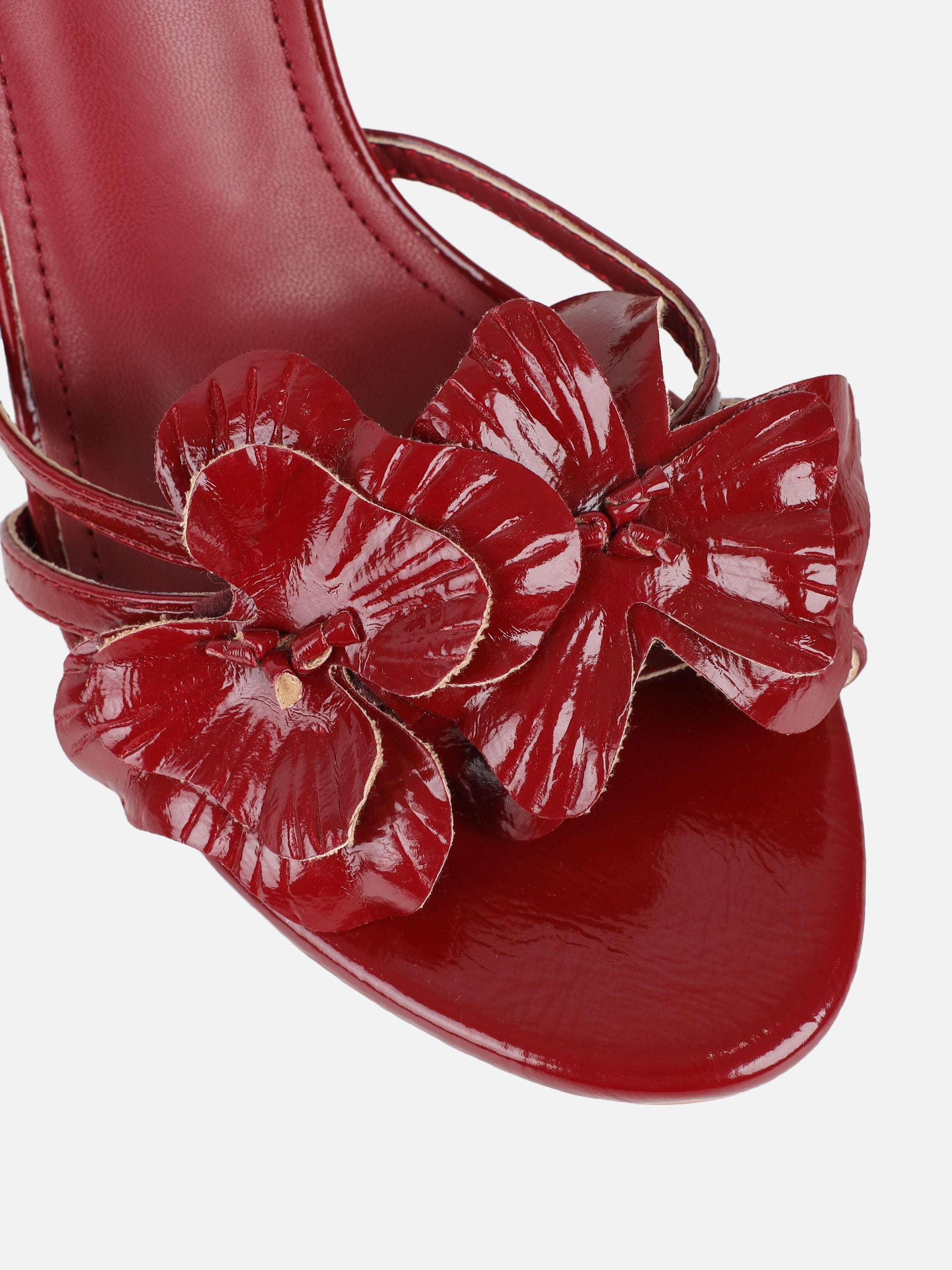 Vera Red Flower Detail Mules