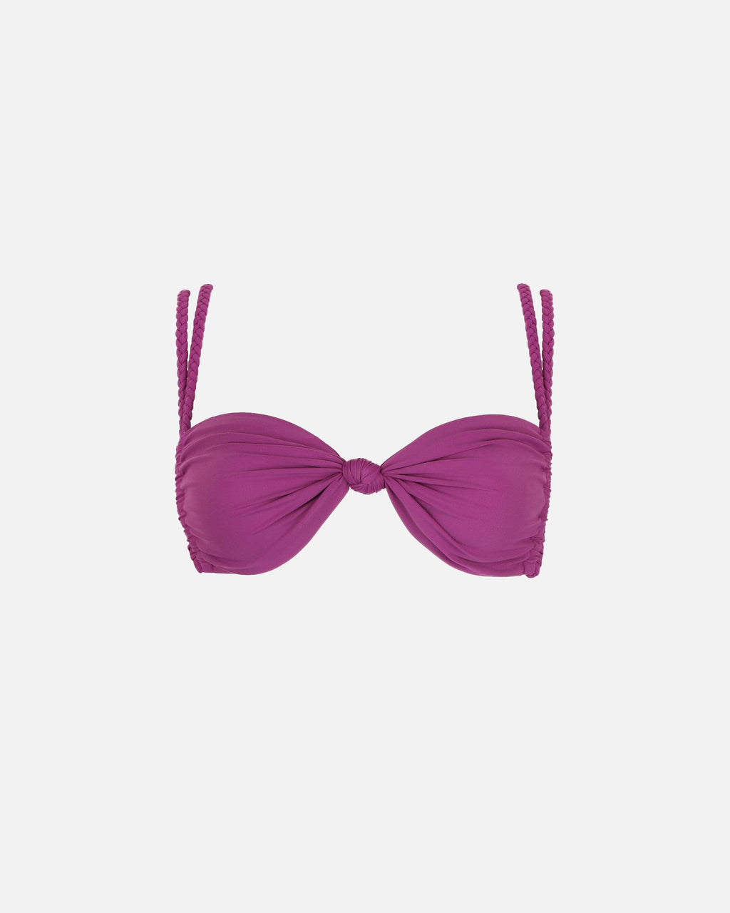 Vino Purple Braided Knot Detail Bikini Top