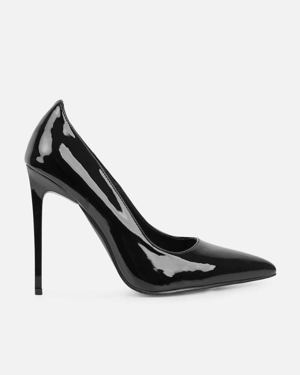 Agathia Black Patent Stiletto Court Shoes