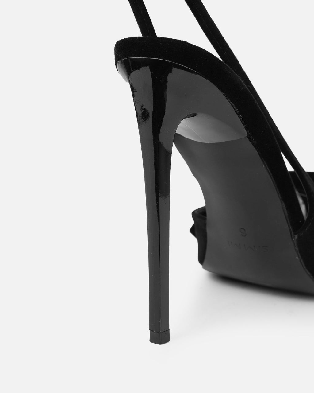 Toppaz Black Velvet Bow Heeled Sandals