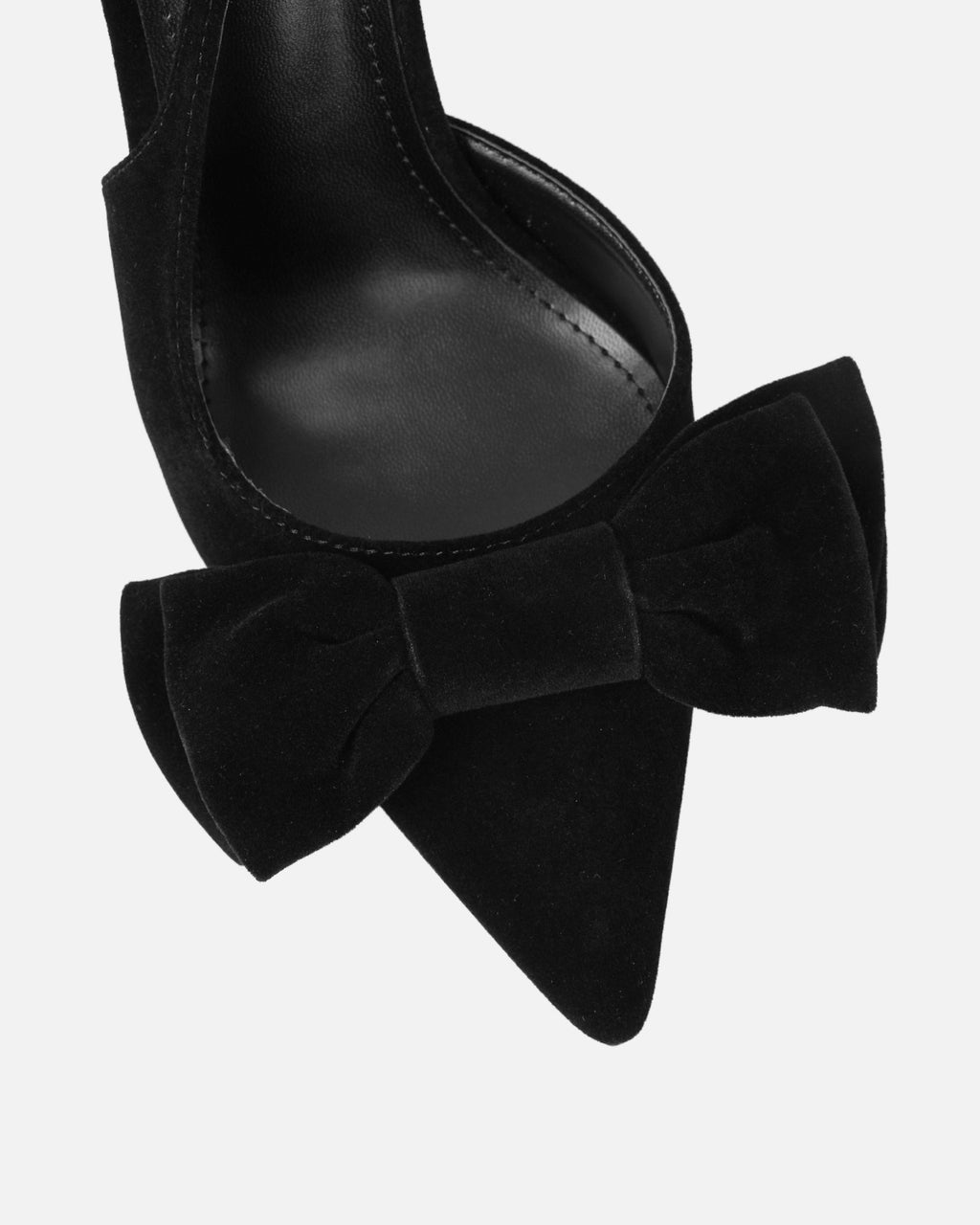 Toppaz Black Velvet Bow Heeled Sandals