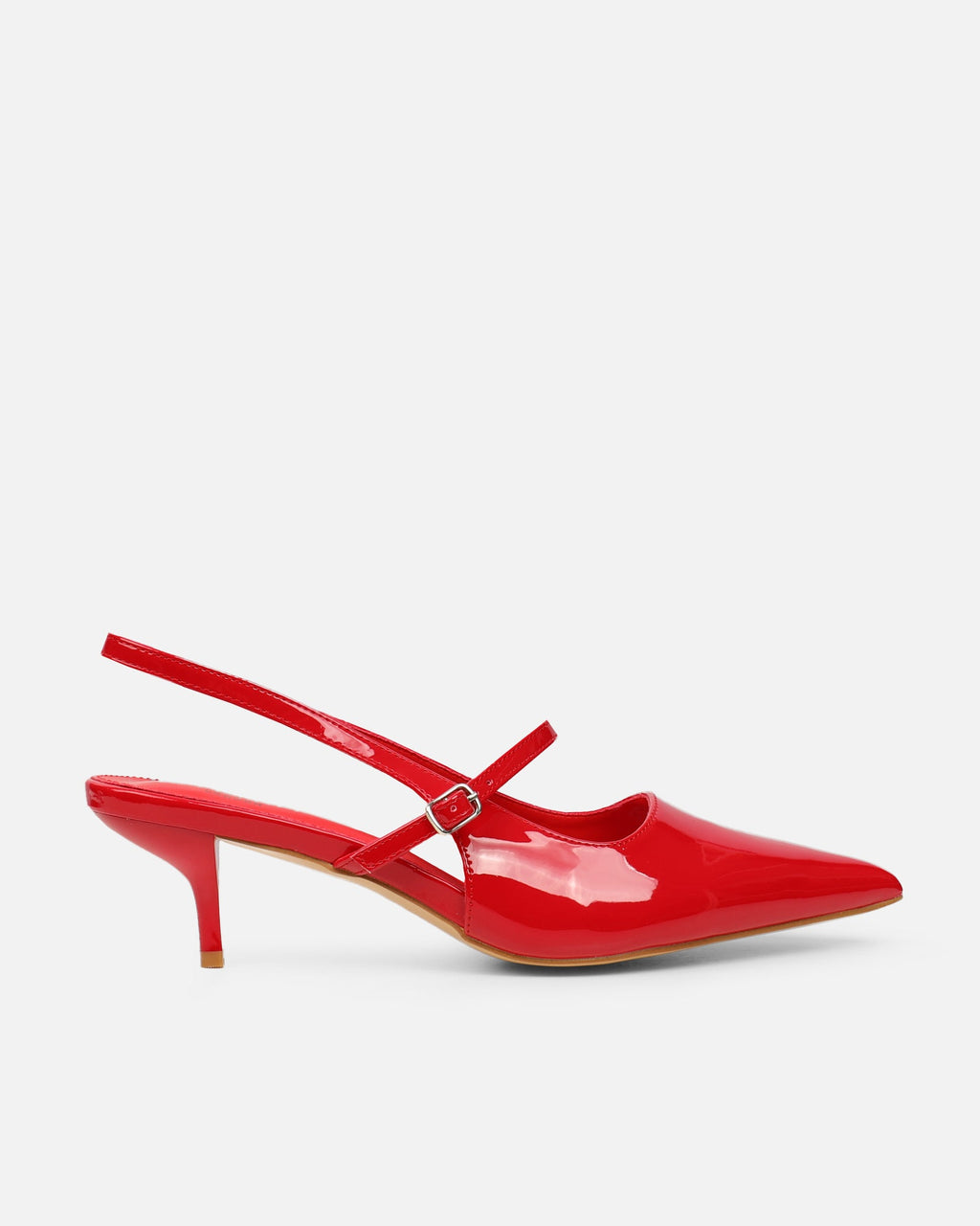 Airlea Red Patent Sling Back Court Shoes