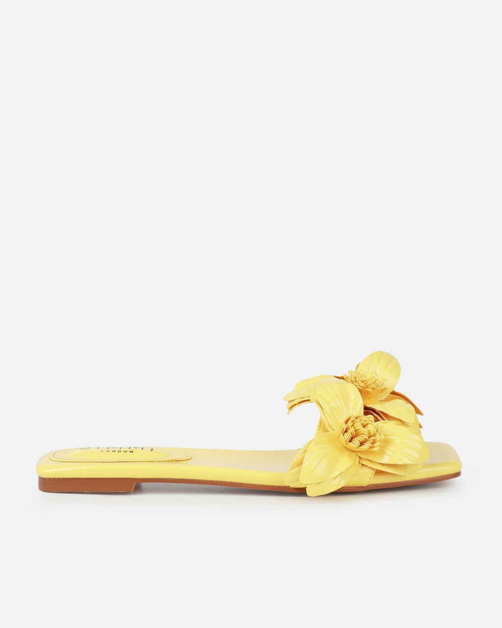 Miray Yellow Flower Flat Slides