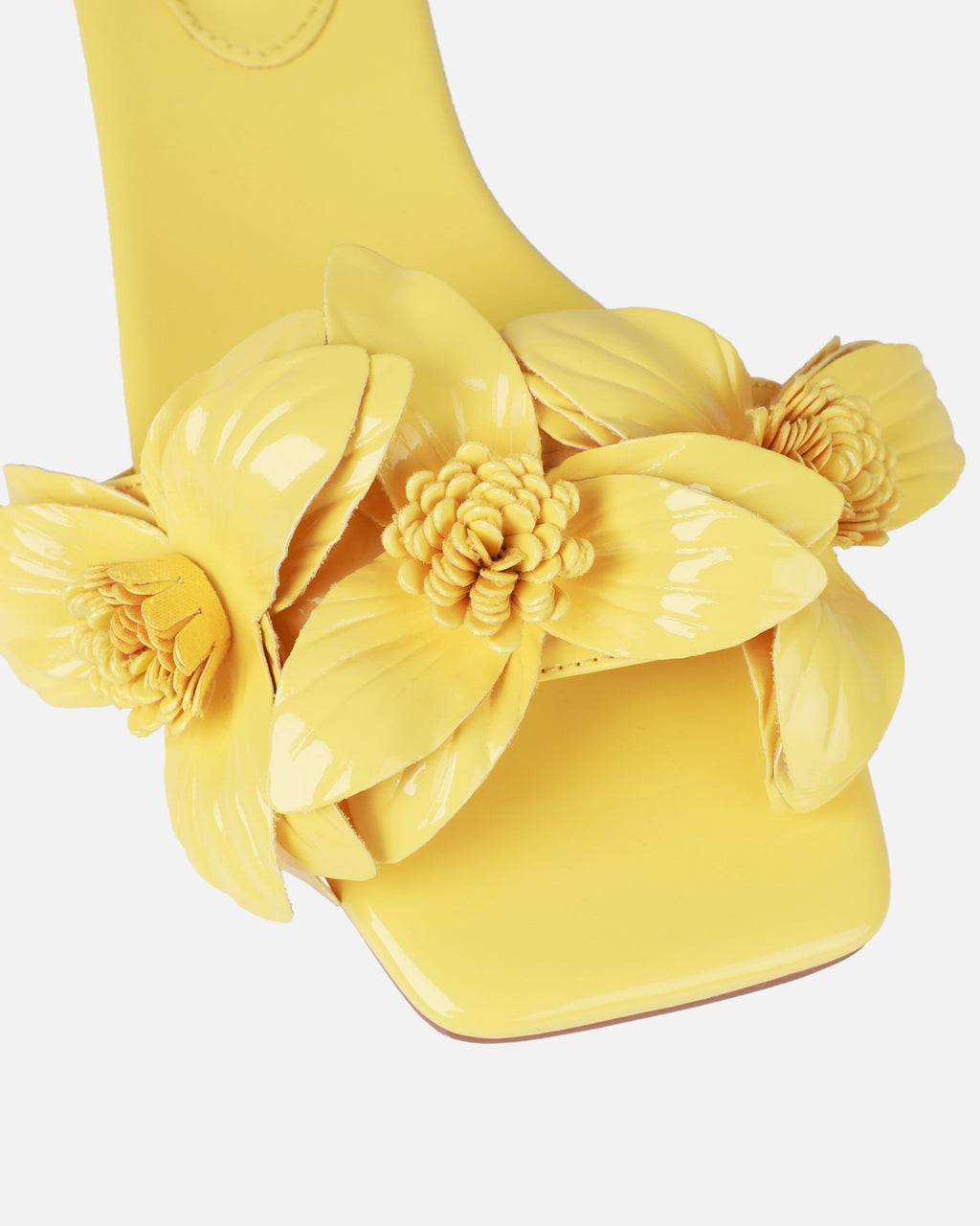 Miray Yellow Flower Flat Slides